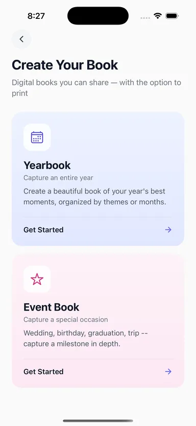 Create custom photo book — yearbook or event book